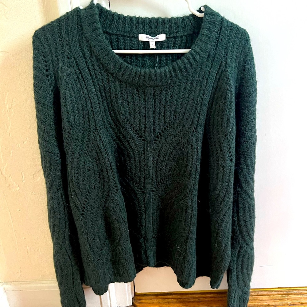 NWT Madewell Green Knit Sweater